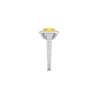 Icon Cushion Cut Yellow and White Diamond Engagement Ring