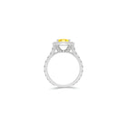 Icon Cushion Cut Yellow and White Diamond Engagement Ring