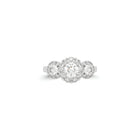 Icon Three Stone Round Diamond Engagement Rin