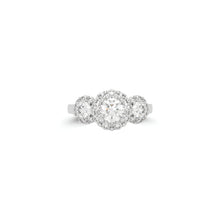 Icon Three Stone Round Diamond Engagement Rin