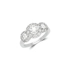 Icon Three Stone Round Diamond Engagement Rin