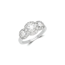 Icon Three Stone Round Diamond Engagement Rin