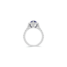 Anillo de compromiso con diamantes de talla cojín en forma de pera