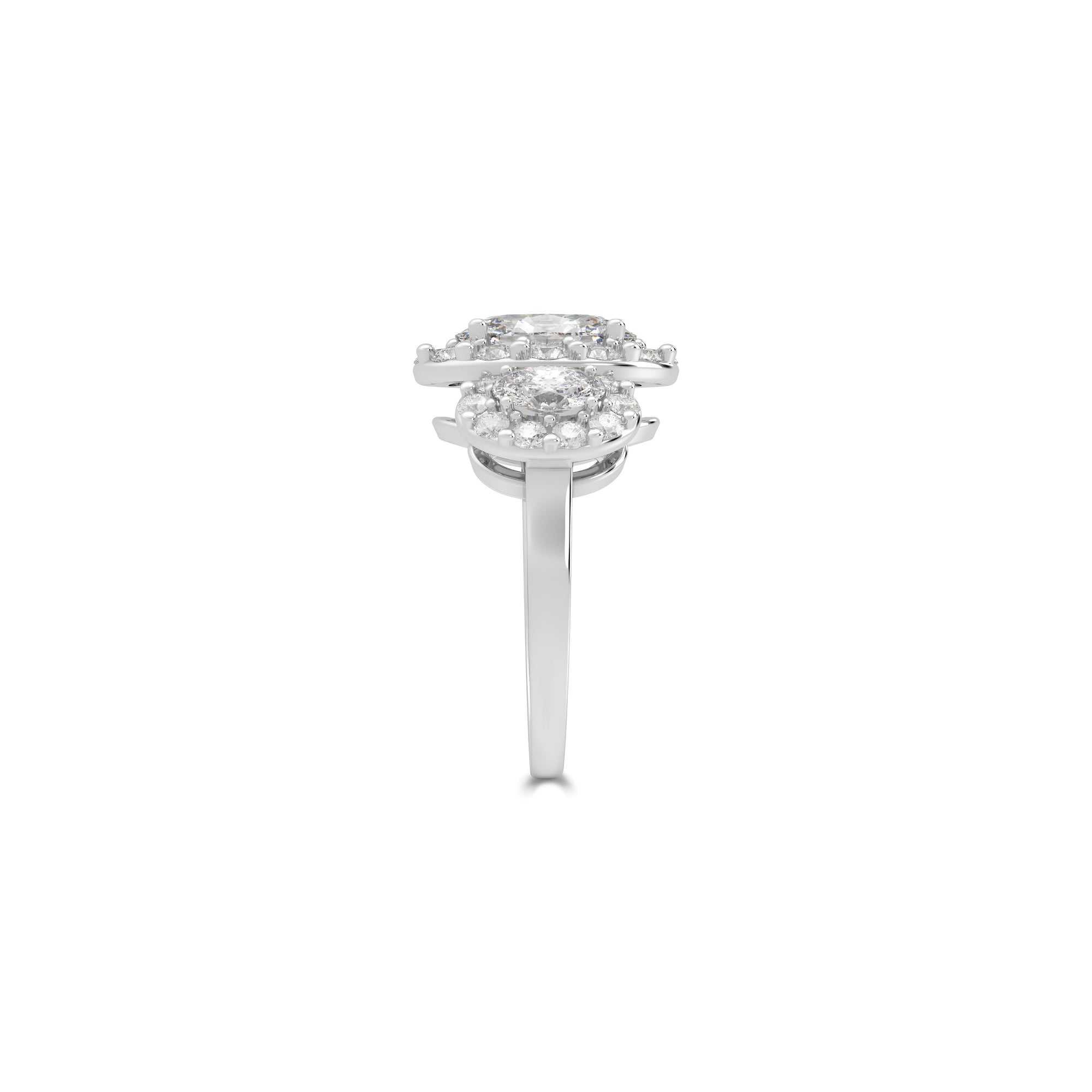 Icon Three Stone Oval Diamond Engagement Ring