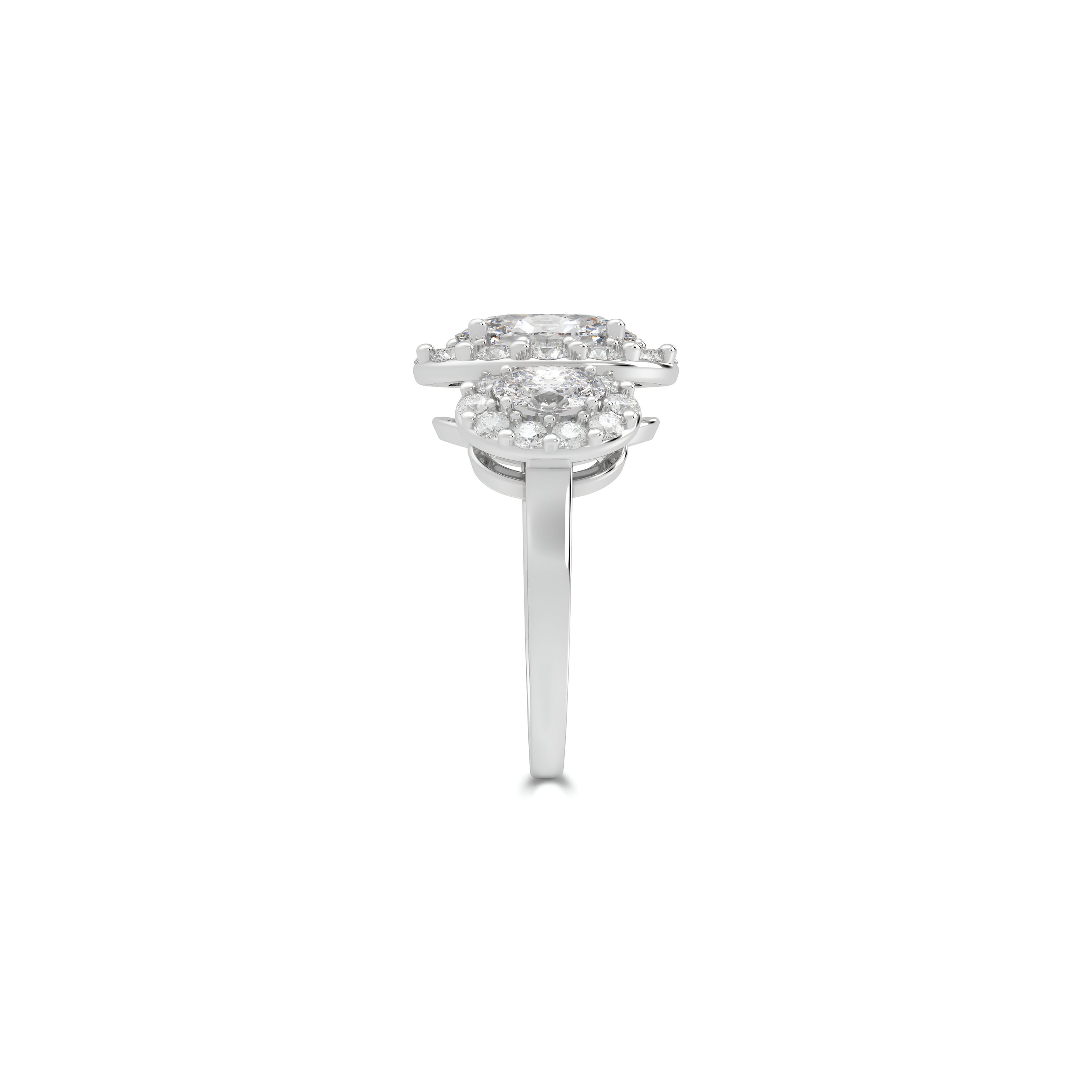 Icon Three Stone Oval Diamond Engagement Ring