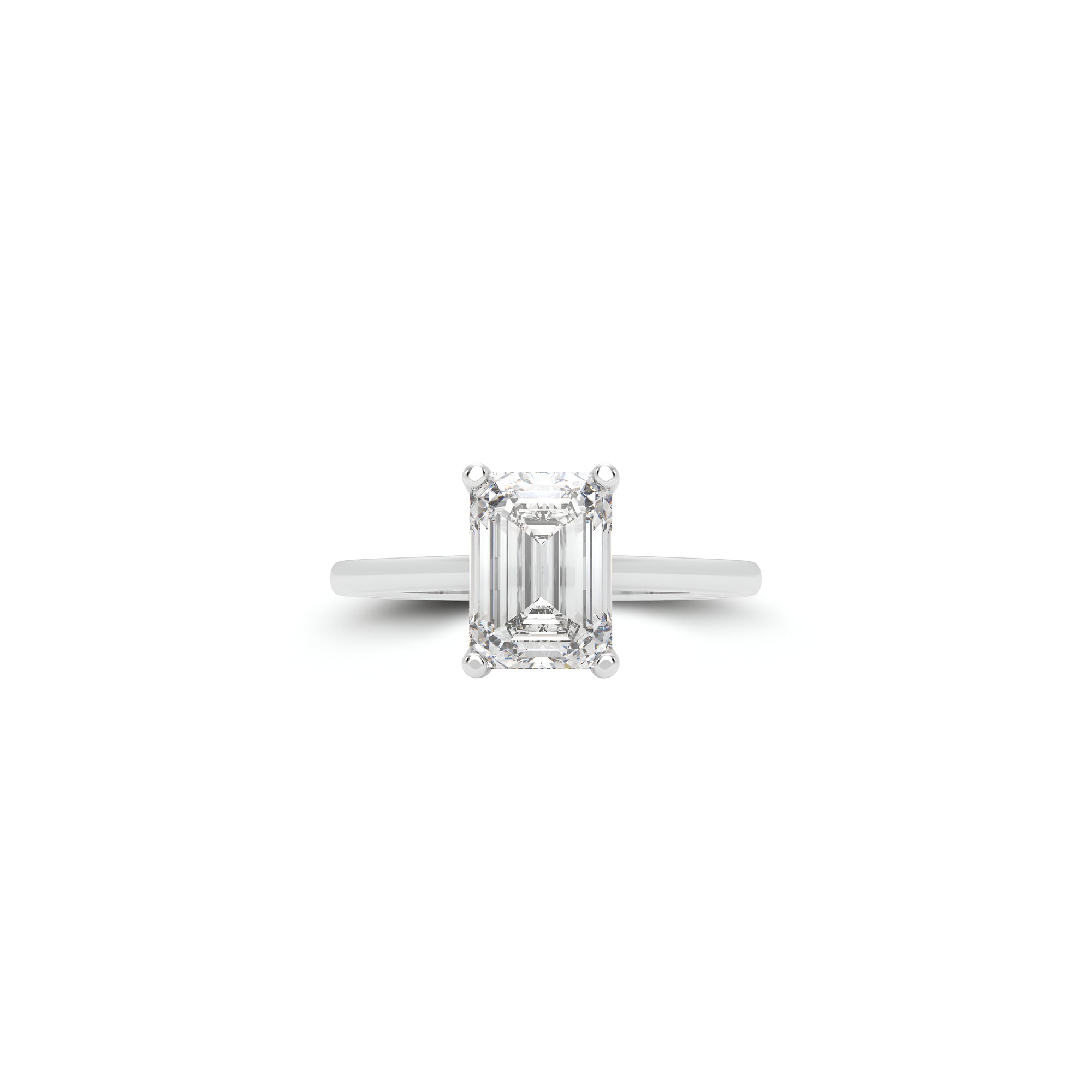Paragon 2.01 Carat Emerald Cut Diamond Engagement Ring