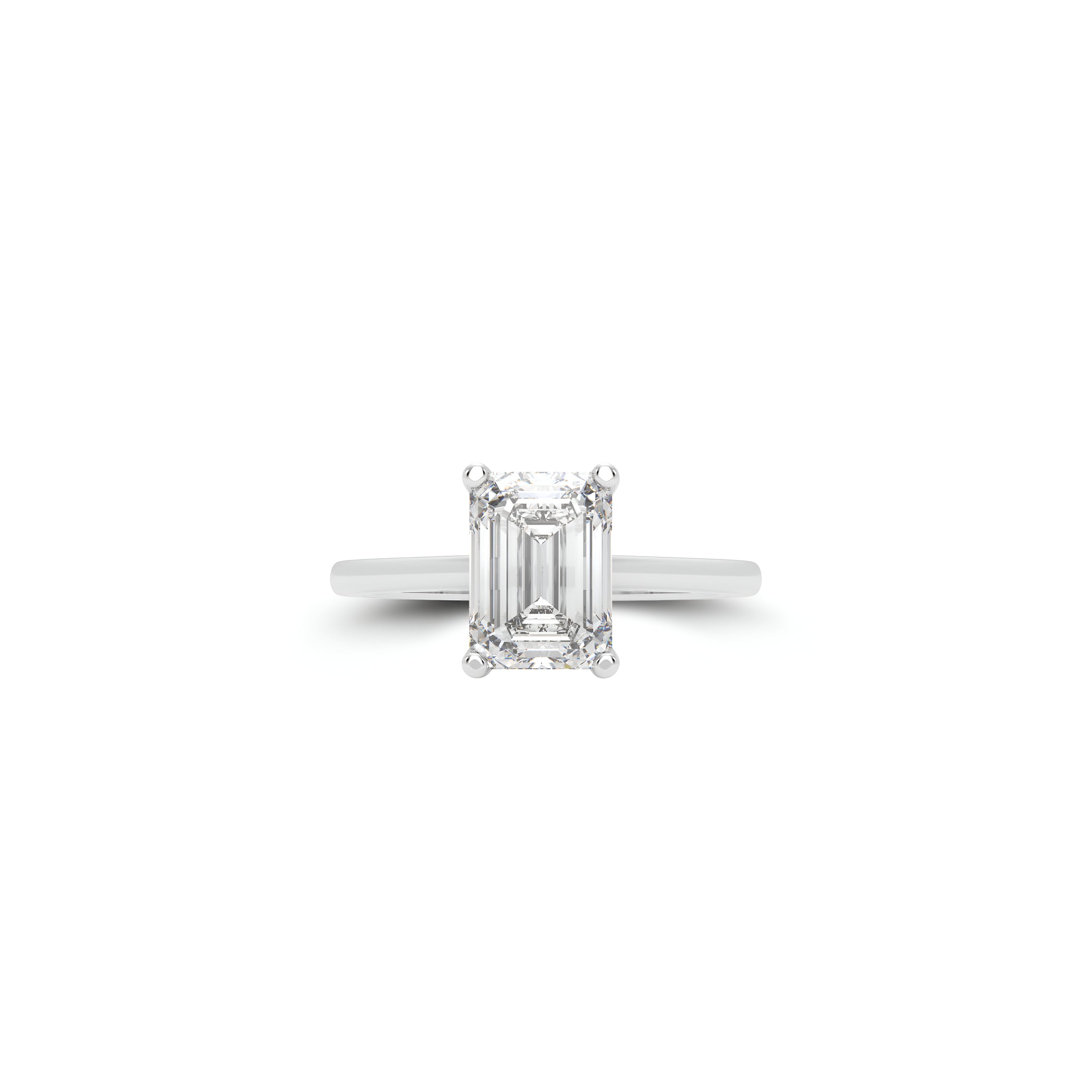 Paragon 2.01 Carat Emerald Cut Diamond Engagement Ring