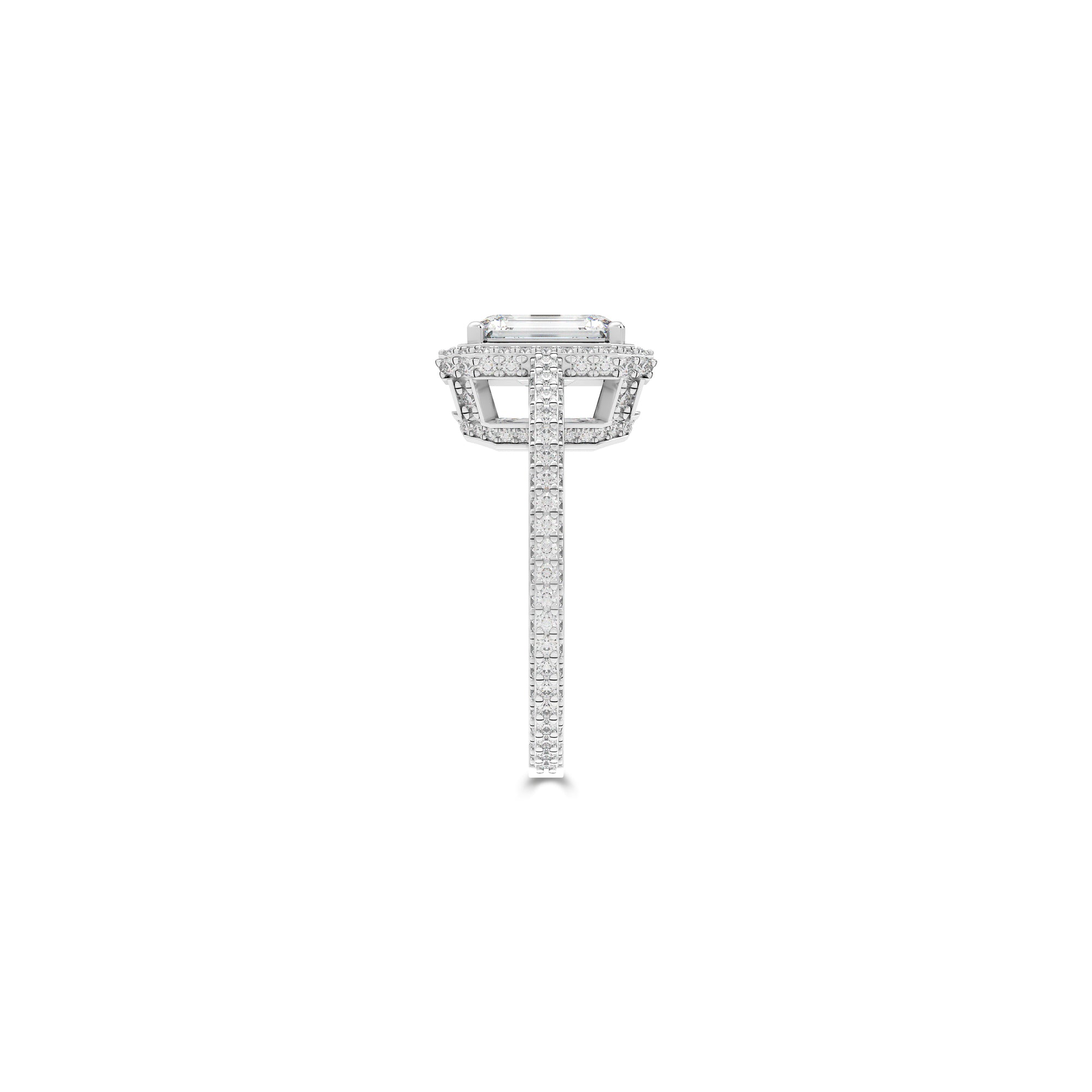 Constellation Emerald Cut Diamond Engagement Ring