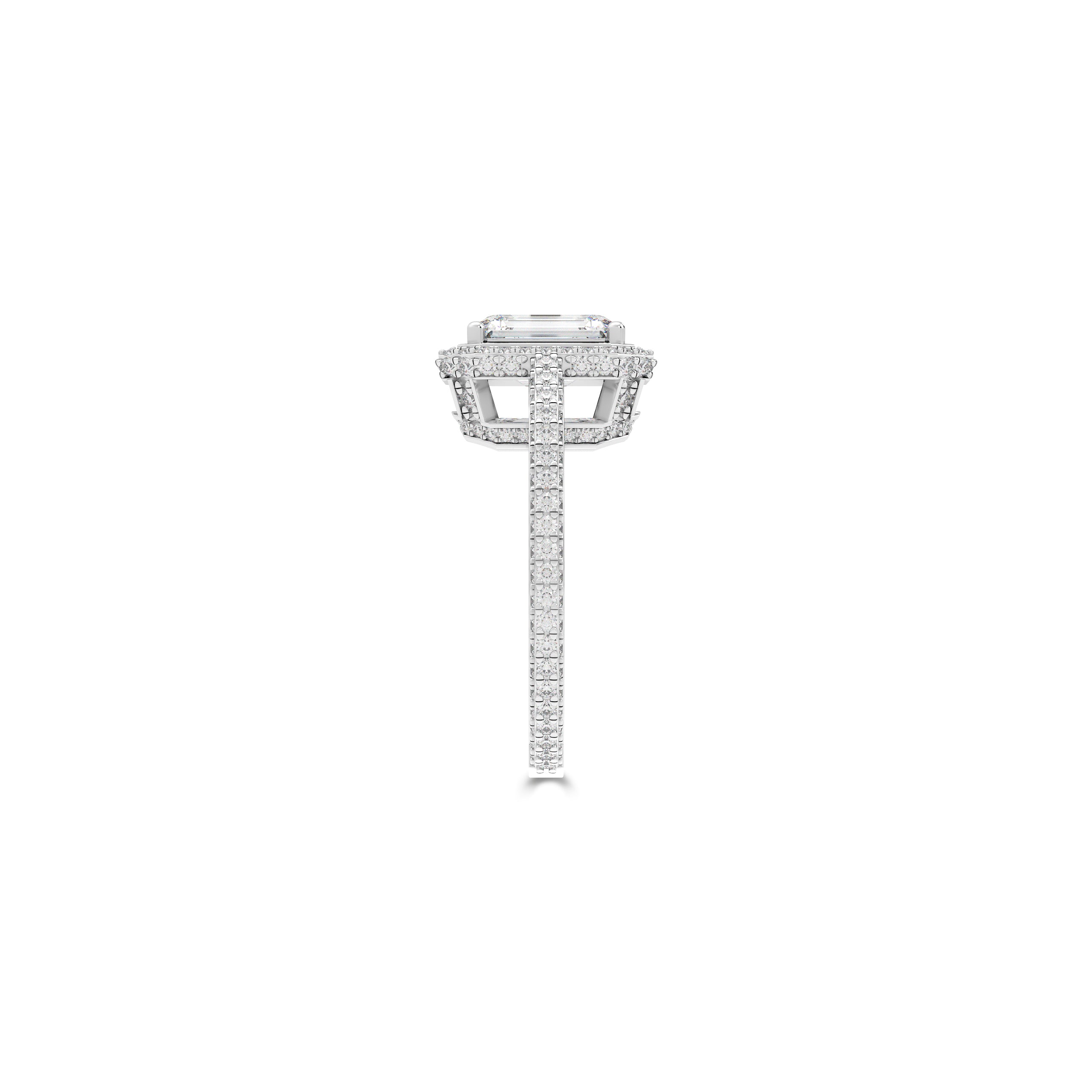 Constellation Emerald Cut Diamond Engagement Ring
