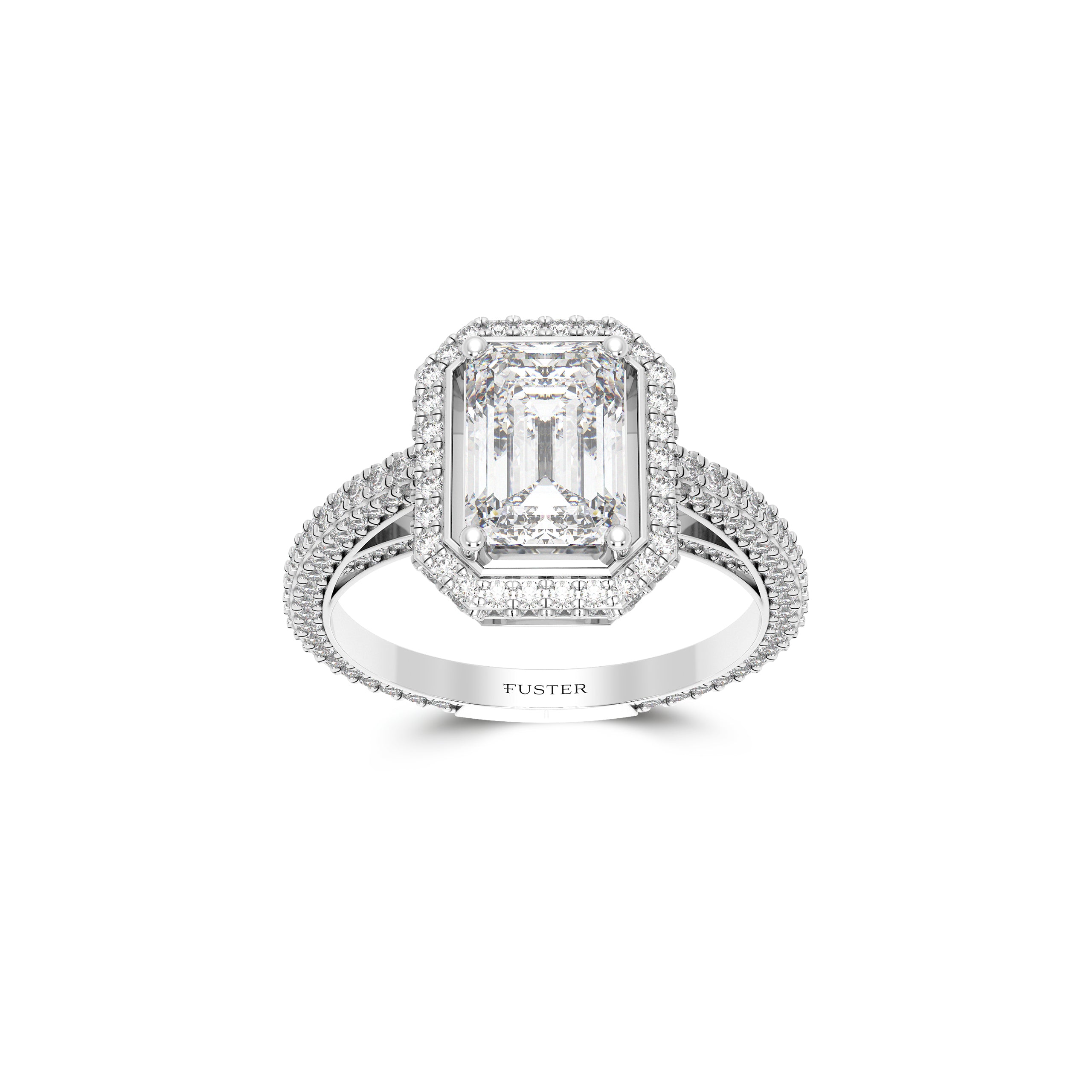 Constellation Emerald Cut Diamond Engagement Ring
