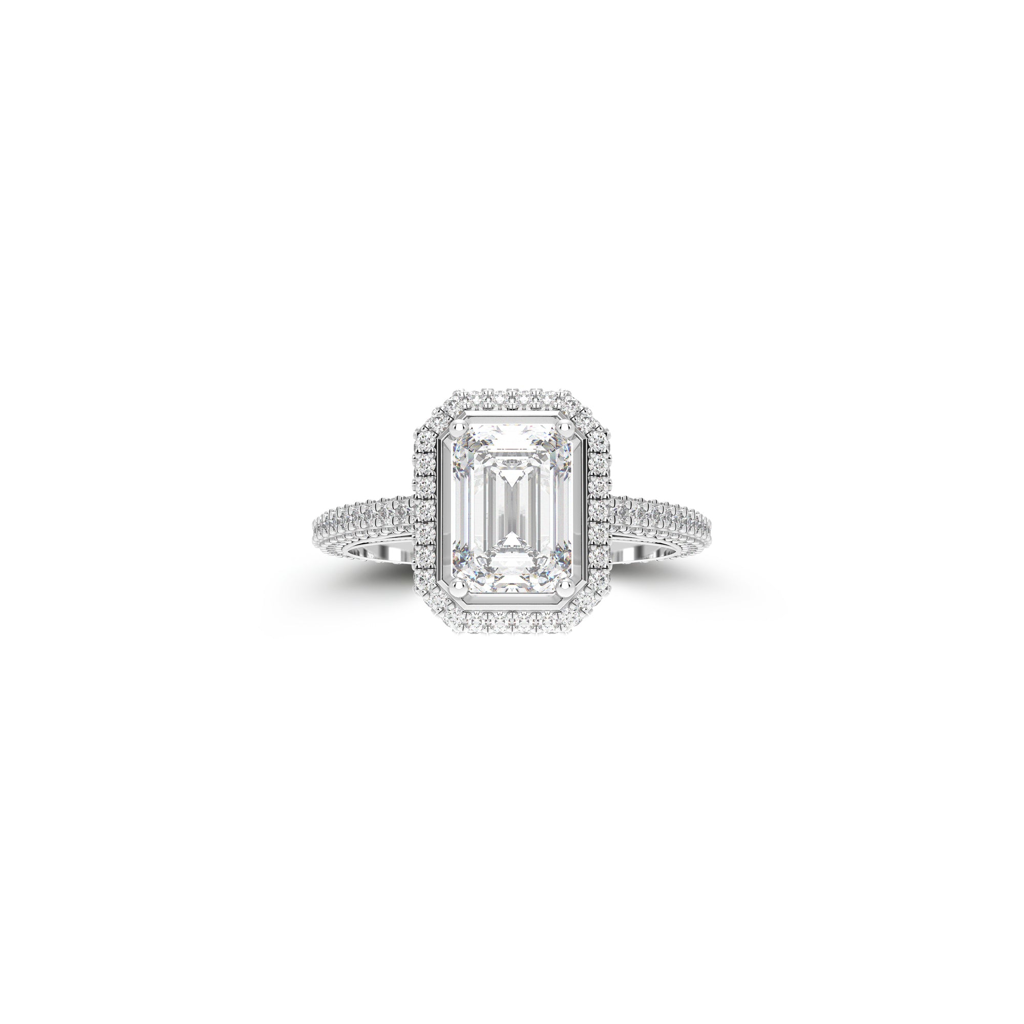 Constellation Emerald Cut Diamond Engagement Ring