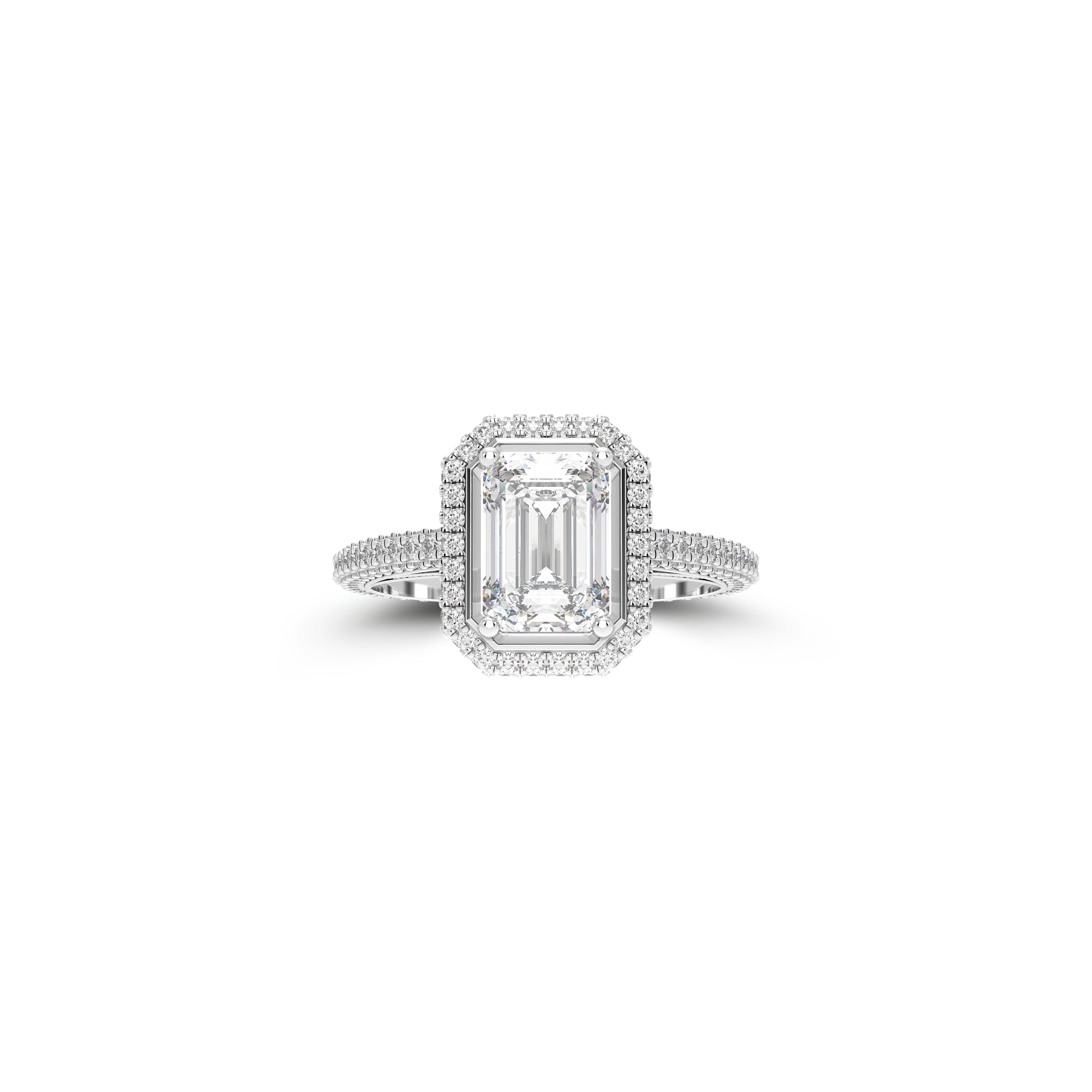 Constellation Emerald Cut Diamond Engagement Ring