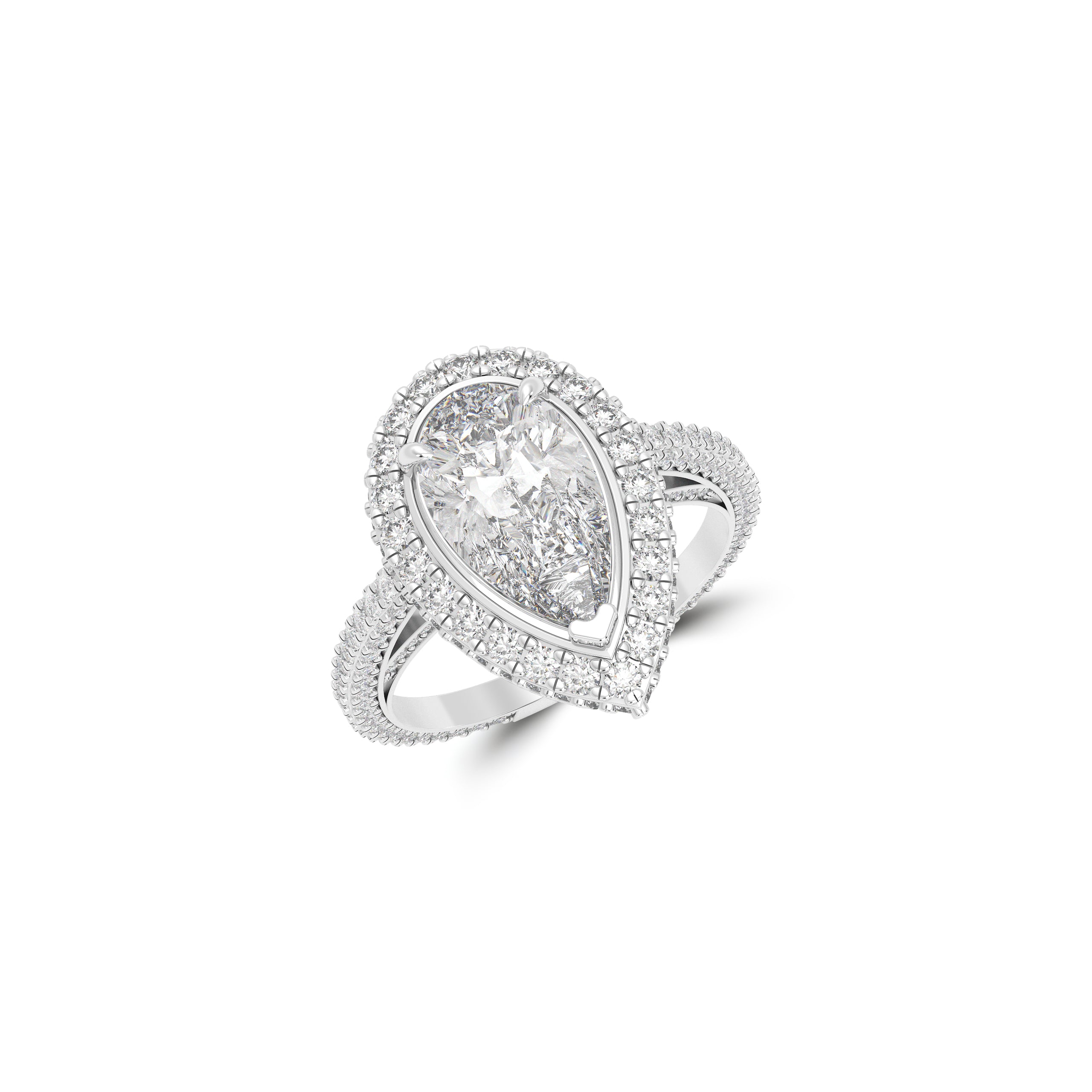 Constellation Pear Shape Diamond Engagement Ring