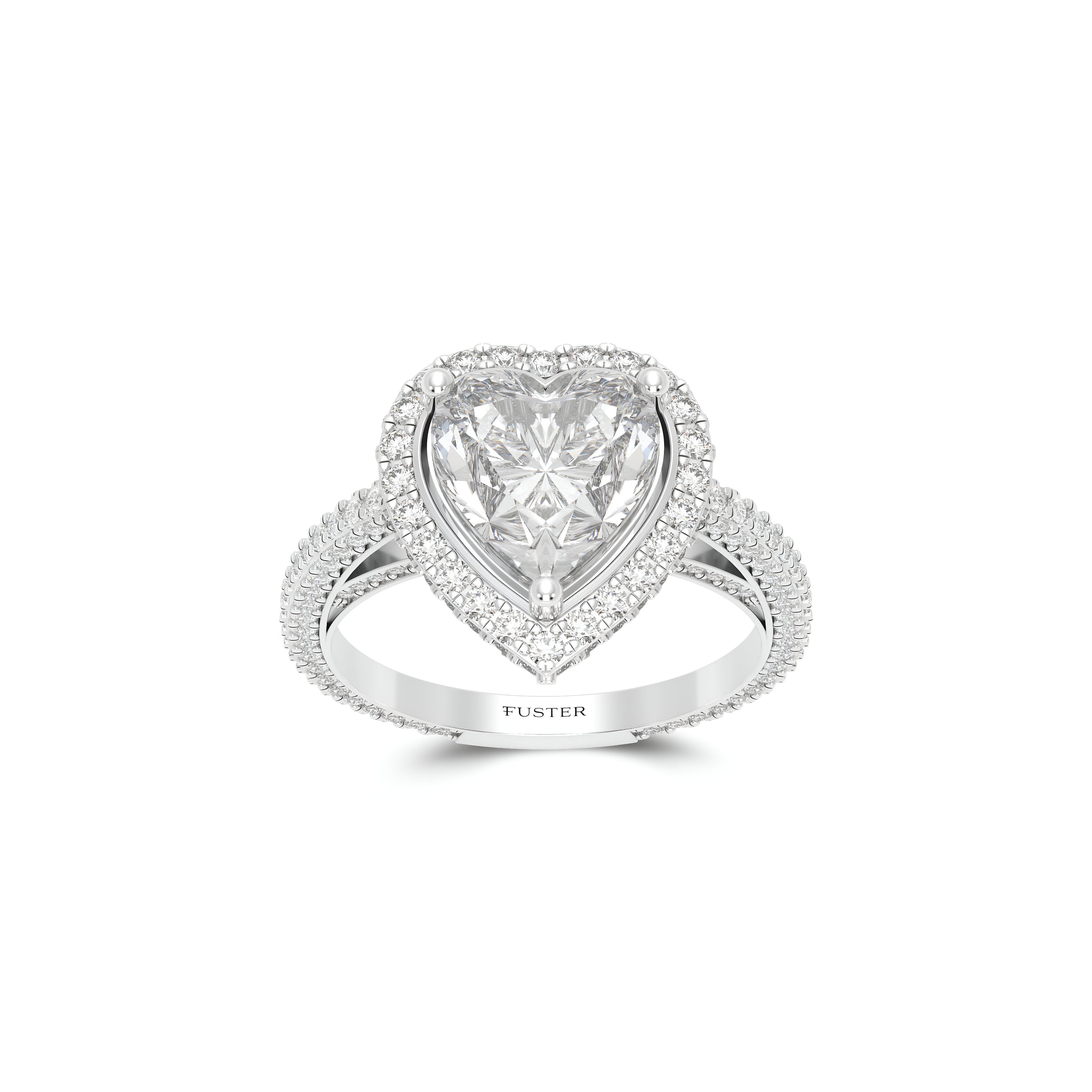 Constellation Heart Shape Diamond Engagement Ring