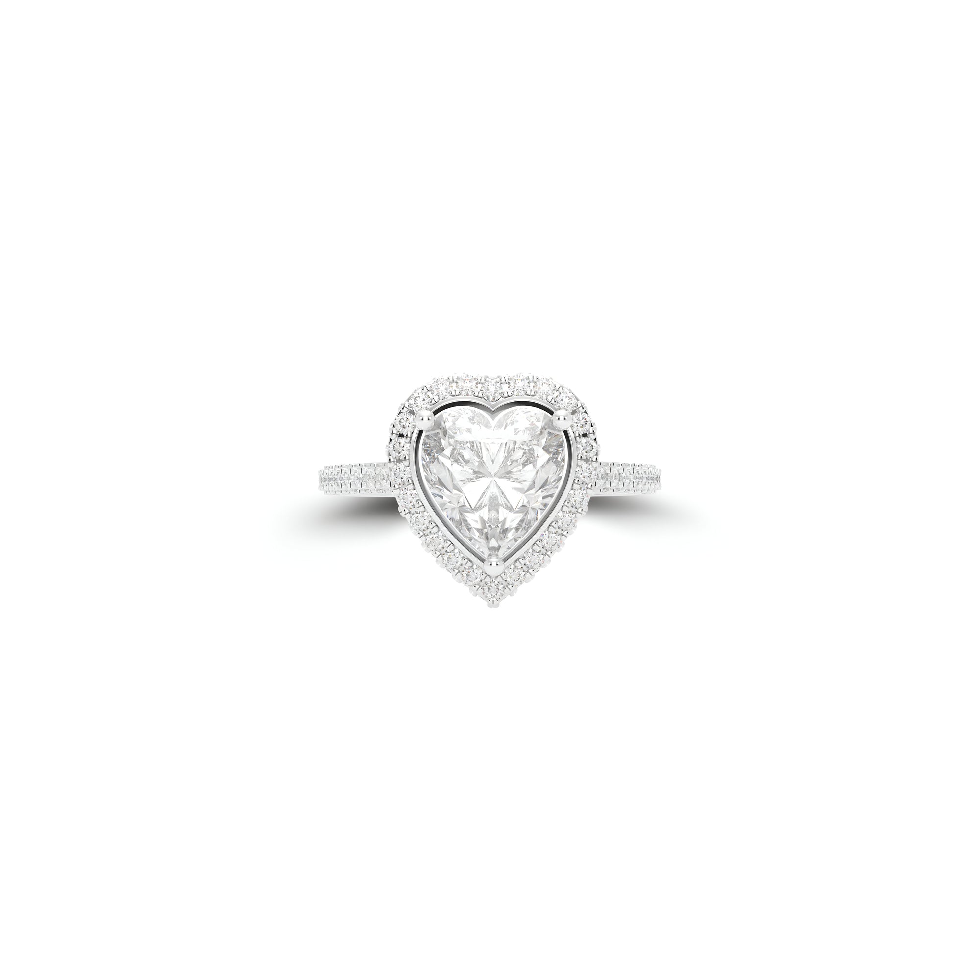 Constellation Heart Shape Diamond Engagement Ring