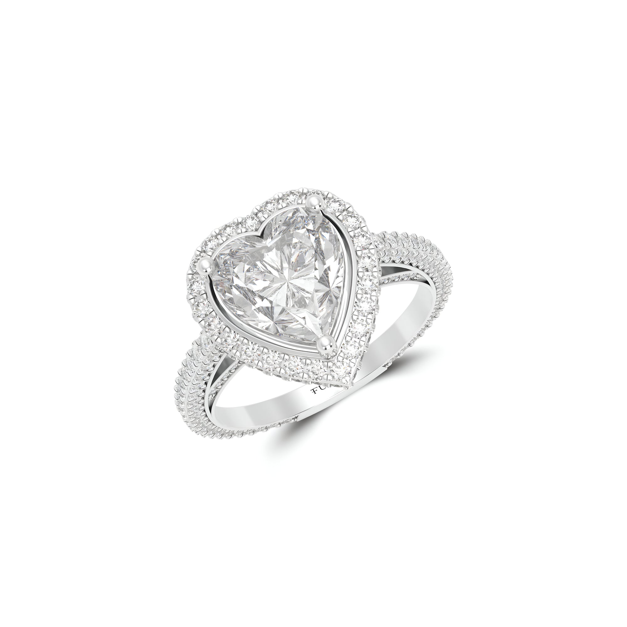 Constellation Heart Shape Diamond Engagement Ring