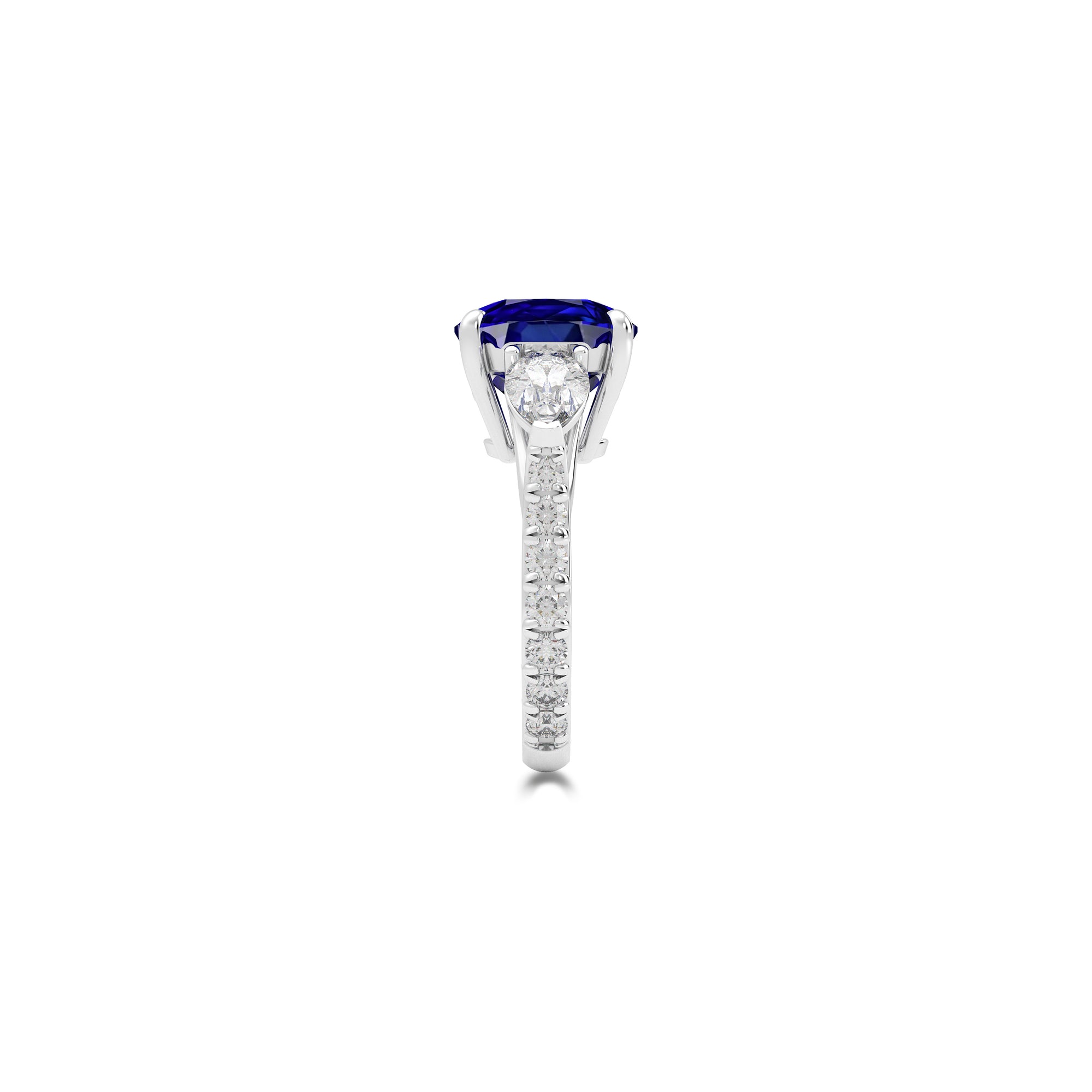 Sapphire Cushion Cut Solitaire Ring