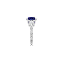 Sapphire Cushion Cut Solitaire Ring