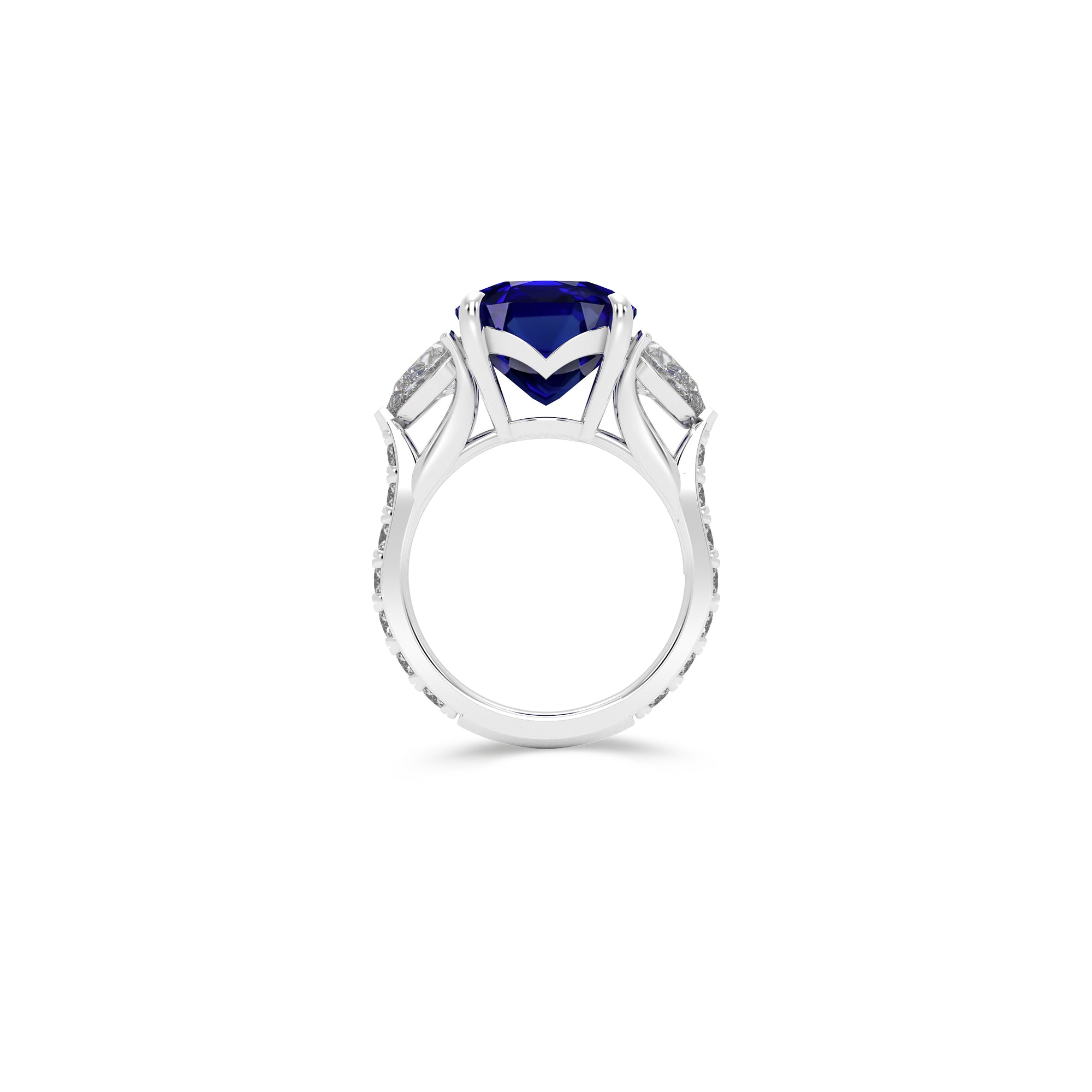 Sapphire Cushion Cut Solitaire Ring