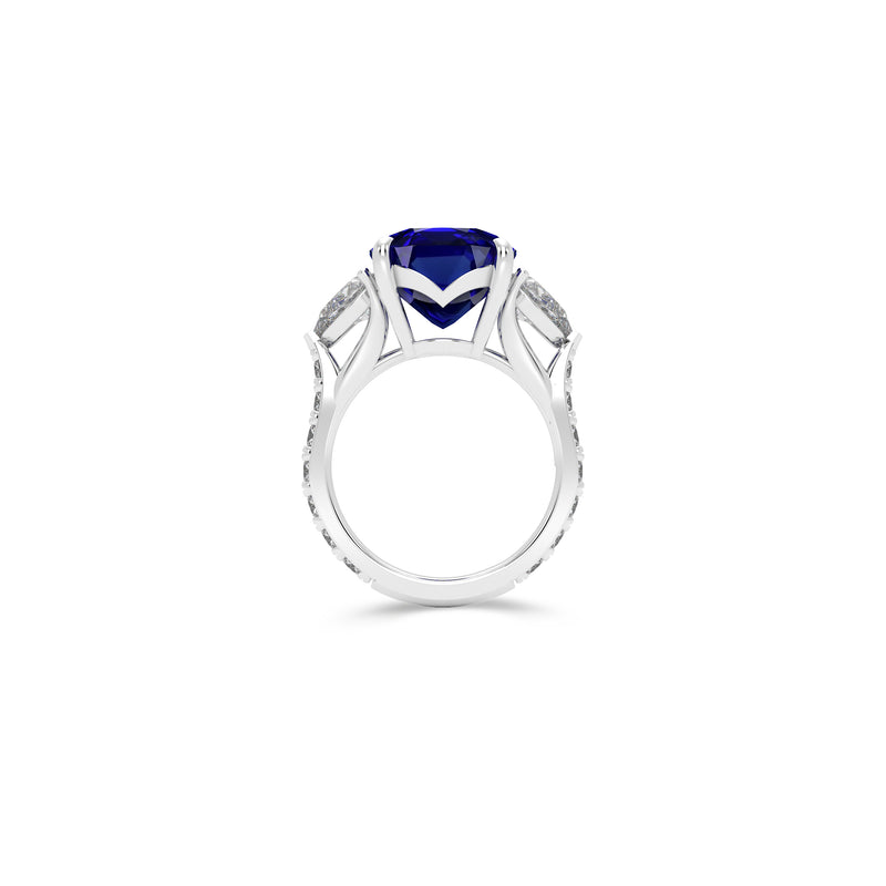 Sapphire Cushion Cut Solitaire Ring