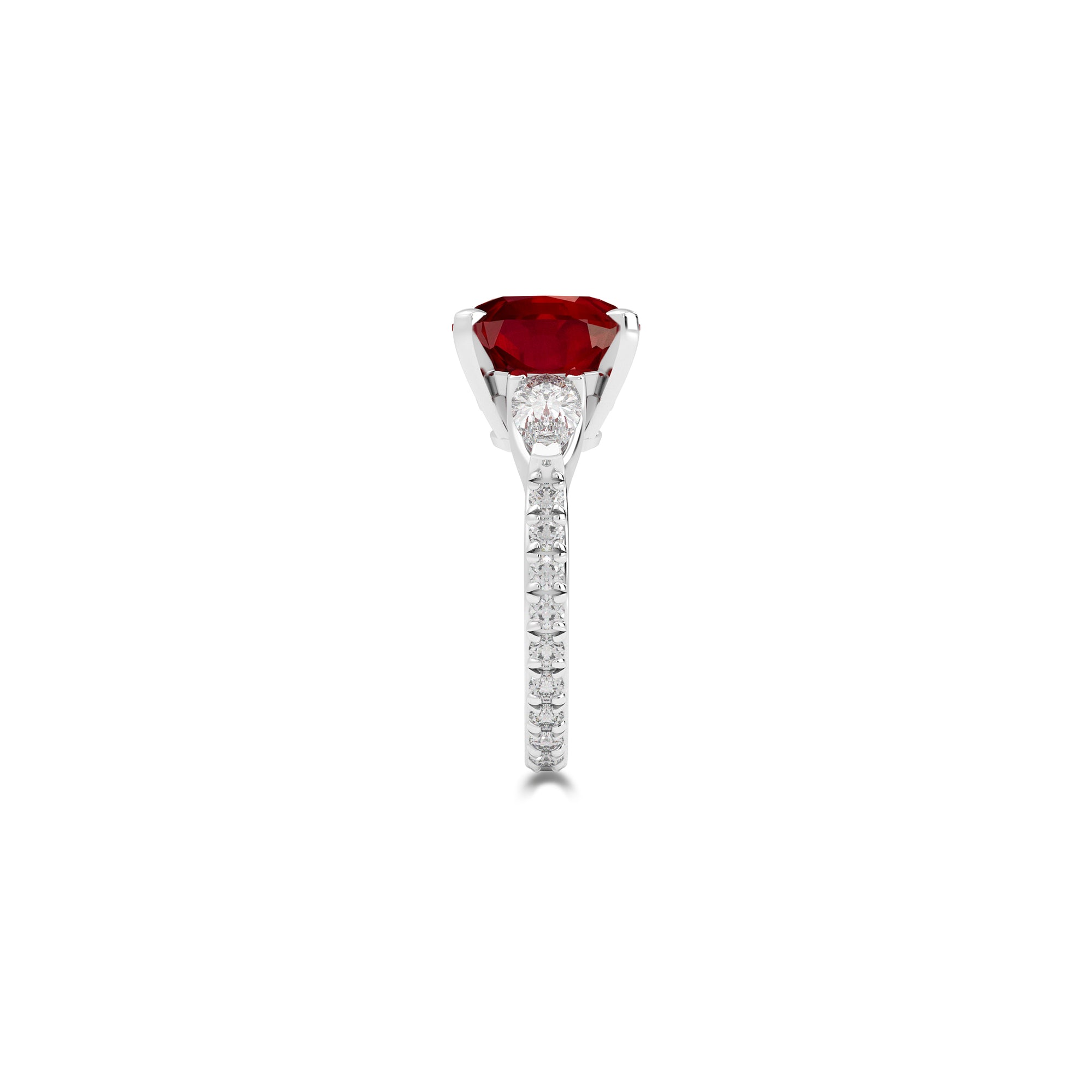 Promise Cushion Cut Ruby High Jewellery Ring