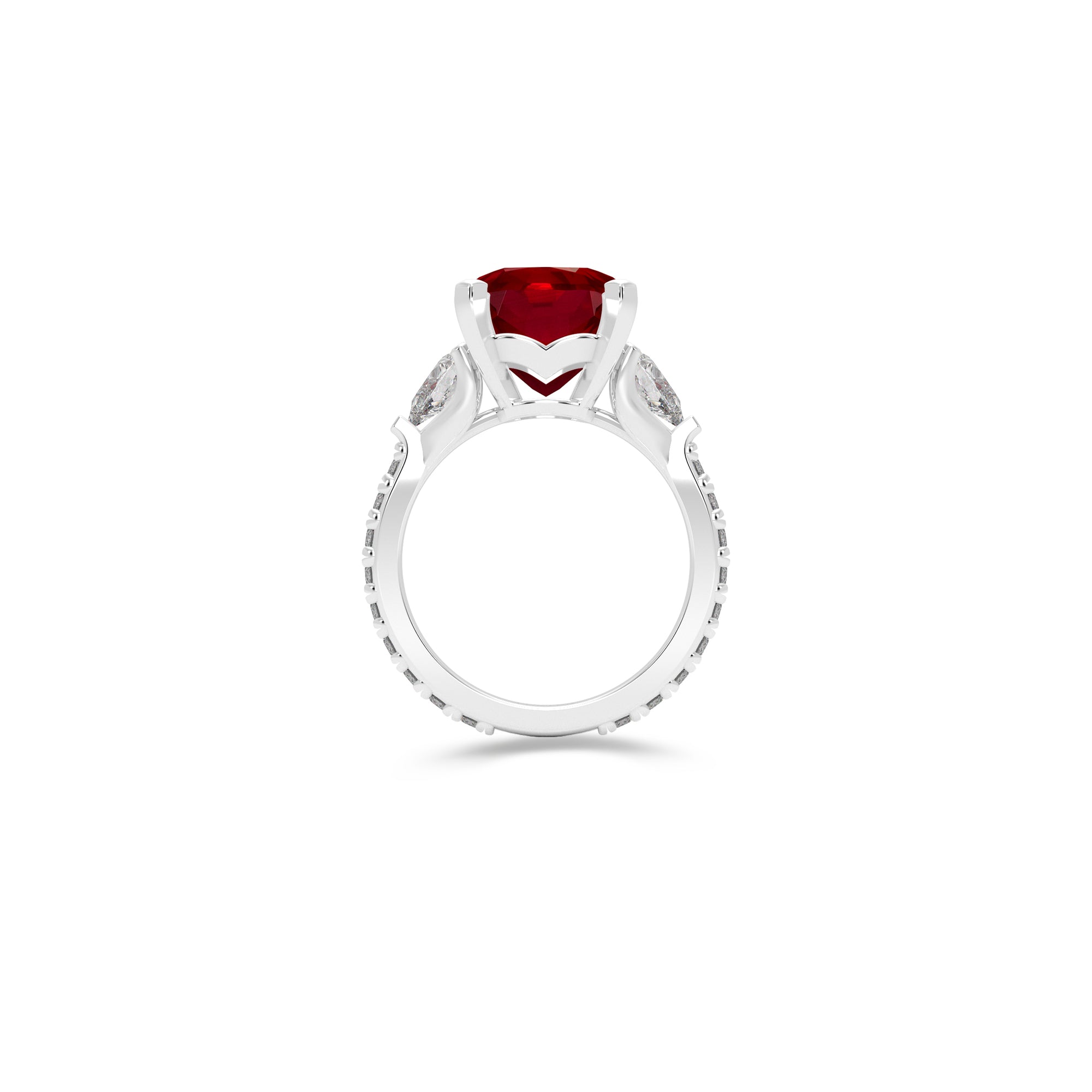 Promise Cushion Cut Ruby High Jewellery Ring