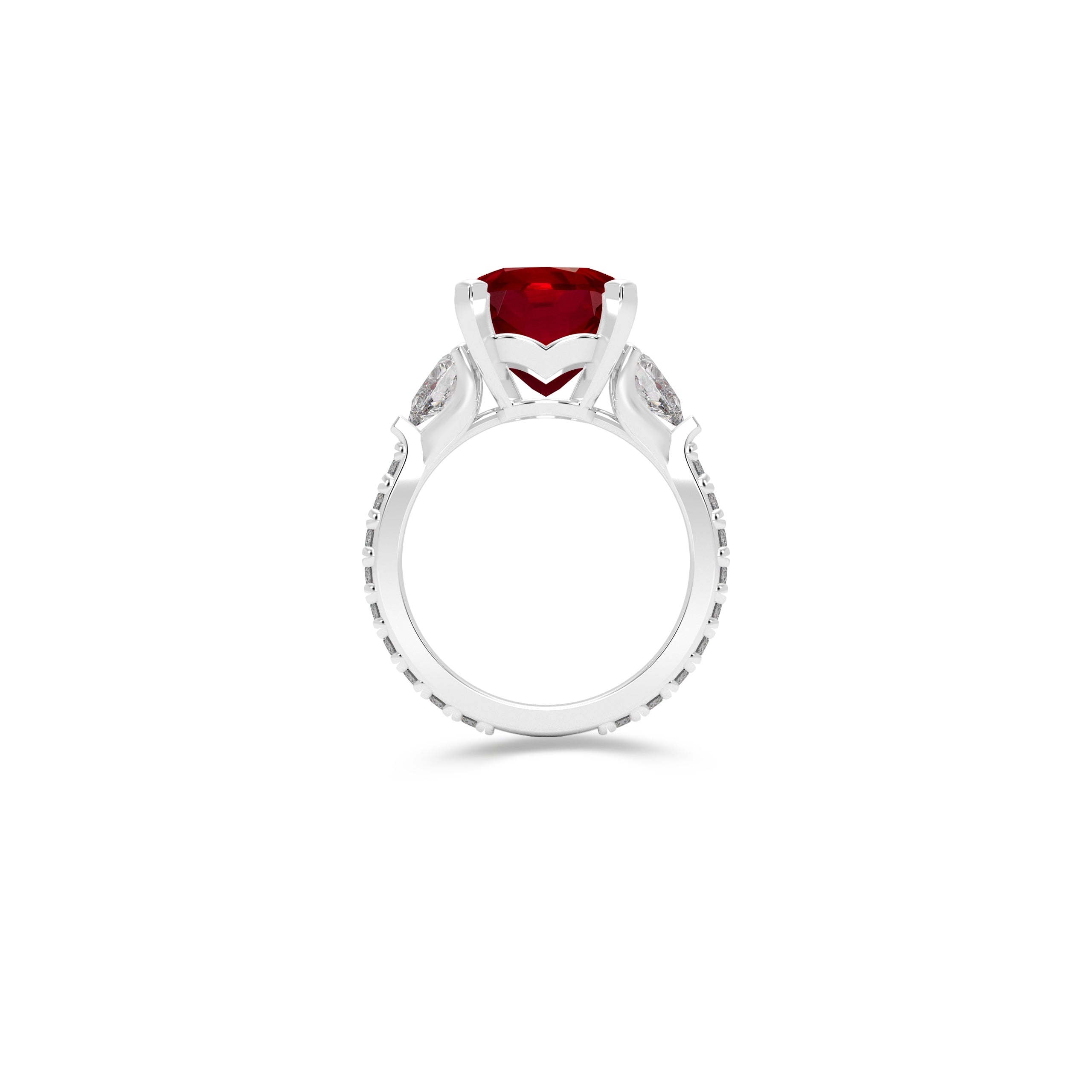 Promise Cushion Cut Ruby High Jewellery Ring
