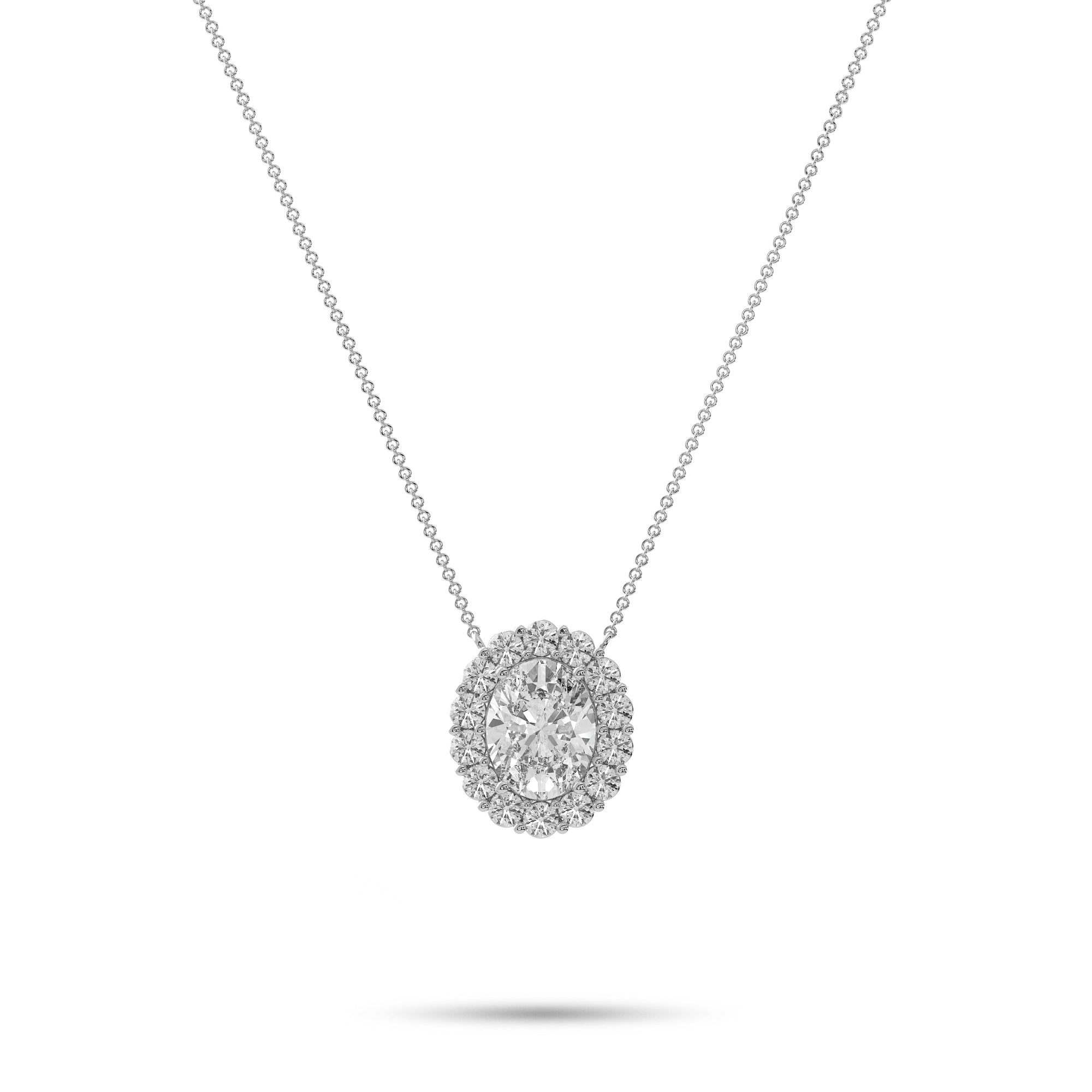 Icon Oval Diamond Pendant