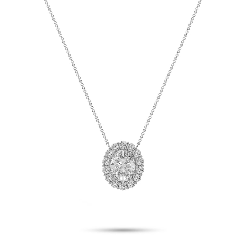 Icon Oval Diamond Pendant
