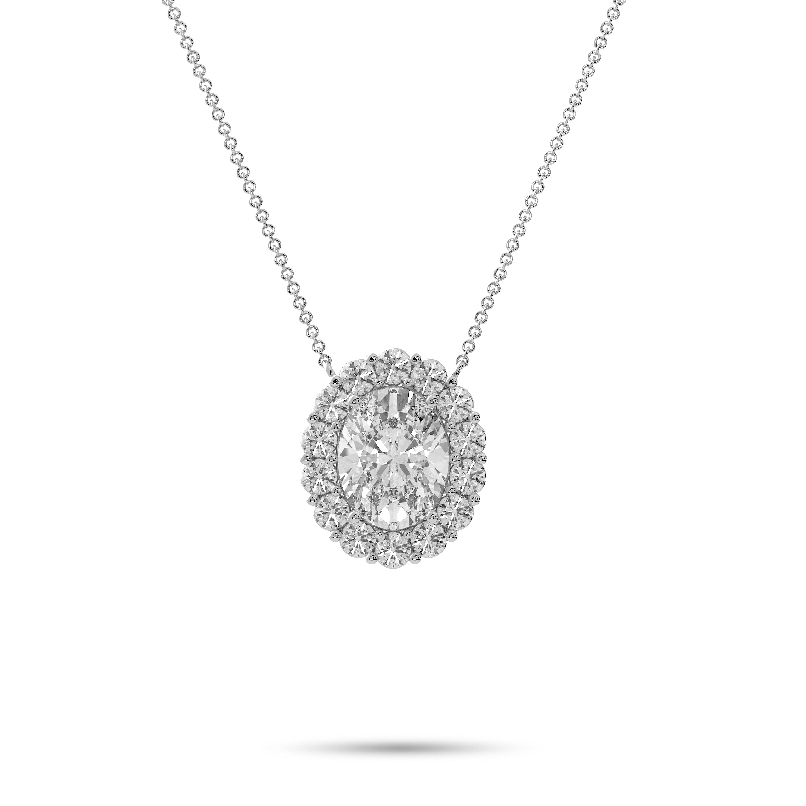 Icon Oval Diamond Pendant