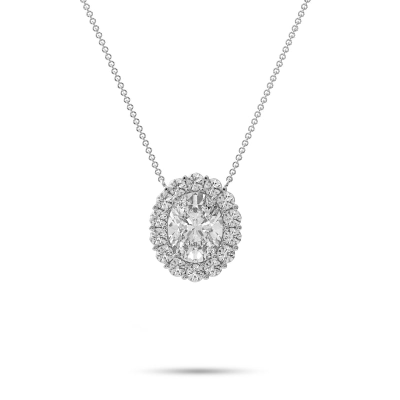 Icon Oval Diamond Pendant