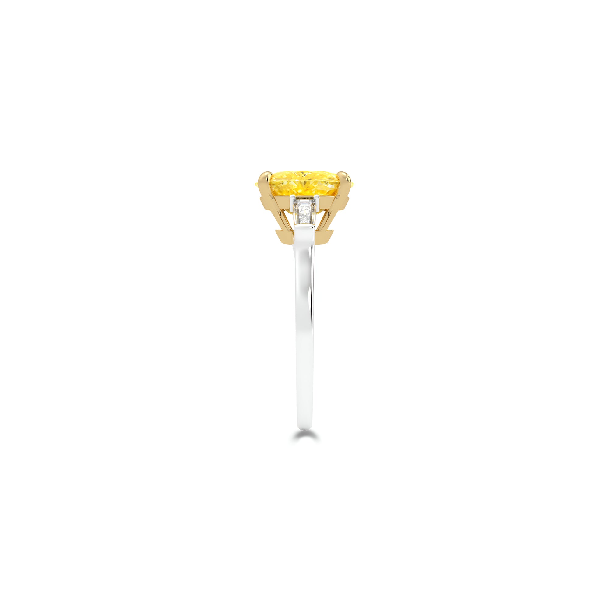 Promise Cushion Cut Yellow Diamond Engagement Ring