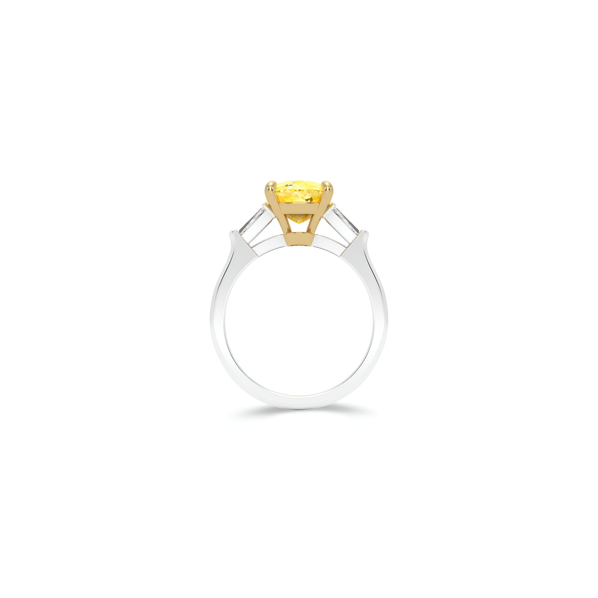 Promise Cushion Cut Yellow Diamond Engagement Ring