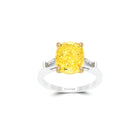 Promise Cushion Cut Yellow Diamond Engagement Ring
