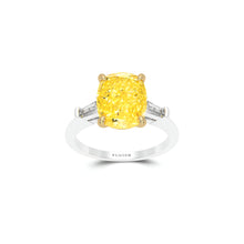 Promise Cushion Cut Yellow Diamond Engagement Ring
