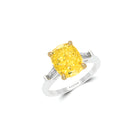 Promise Cushion Cut Yellow Diamond Engagement Ring