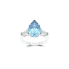 Promise Blue Diamond Pear Cut High Jewellery Ring