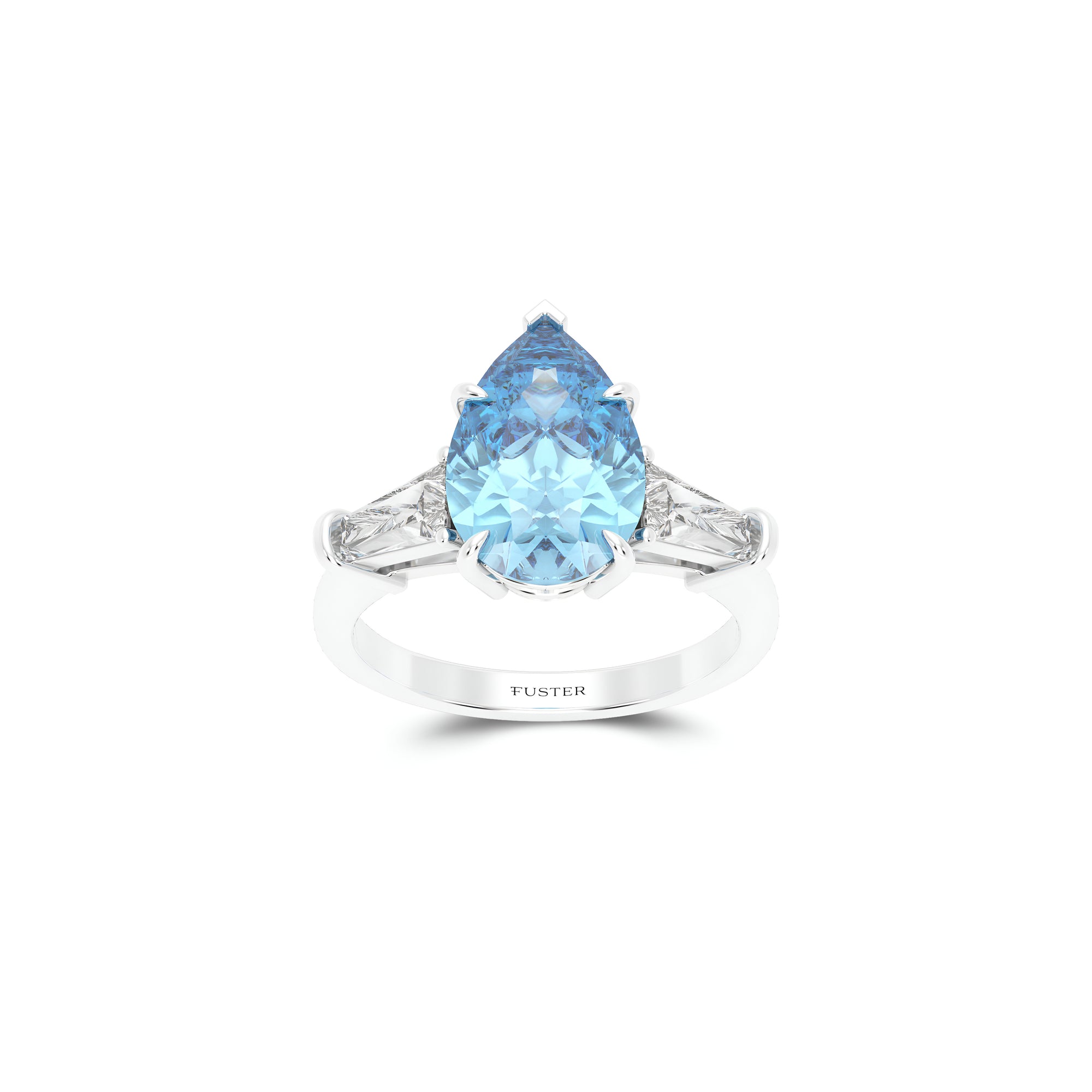 Promise Blue Diamond Pear Cut High Jewellery Ring