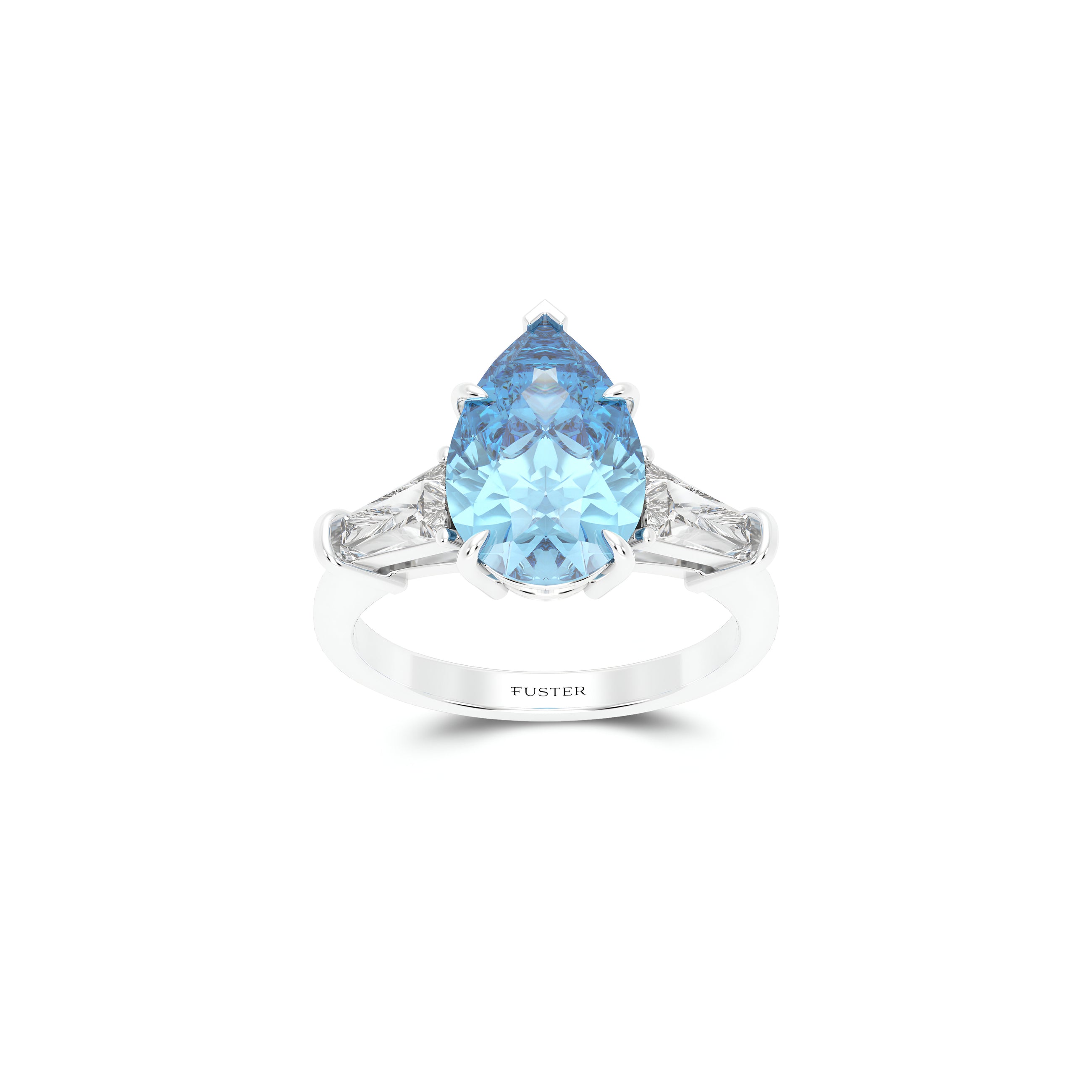 Promise Blue Diamond Pear Cut High Jewellery Ring