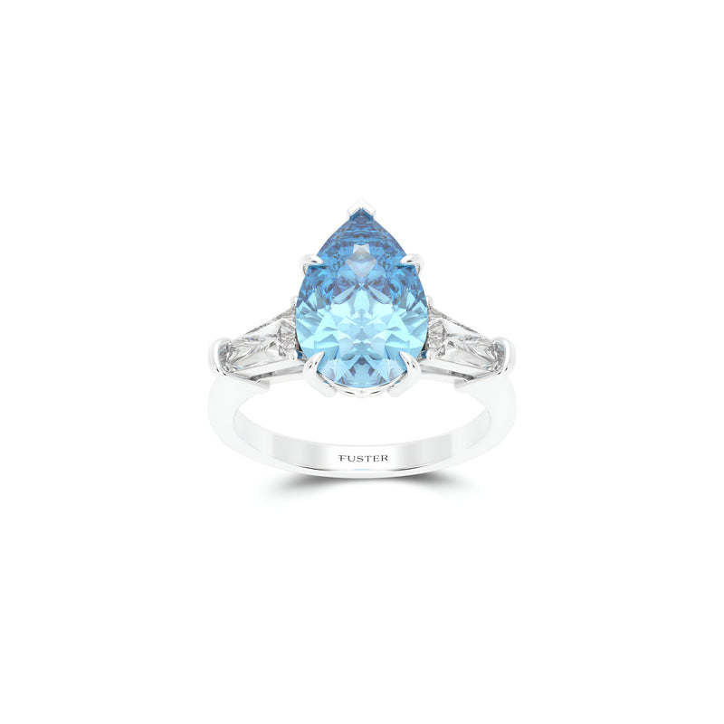 Promise Blue Diamond Pear Cut High Jewellery Ring