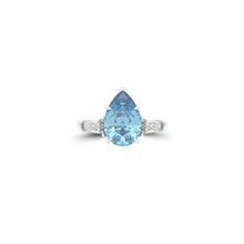 Promise Blue Diamond Pear Cut High Jewellery Ring