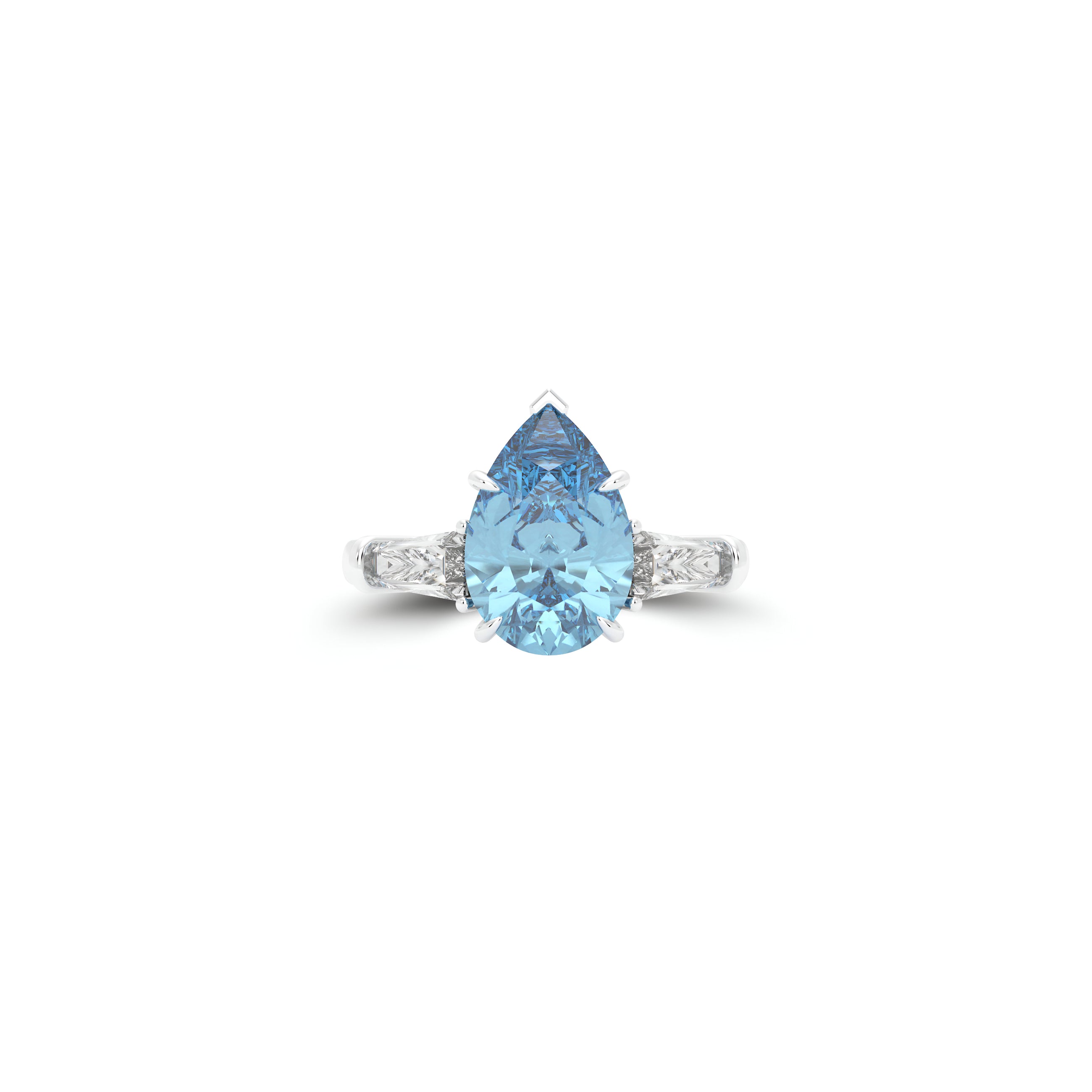 Promise Blue Diamond Pear Cut High Jewellery Ring