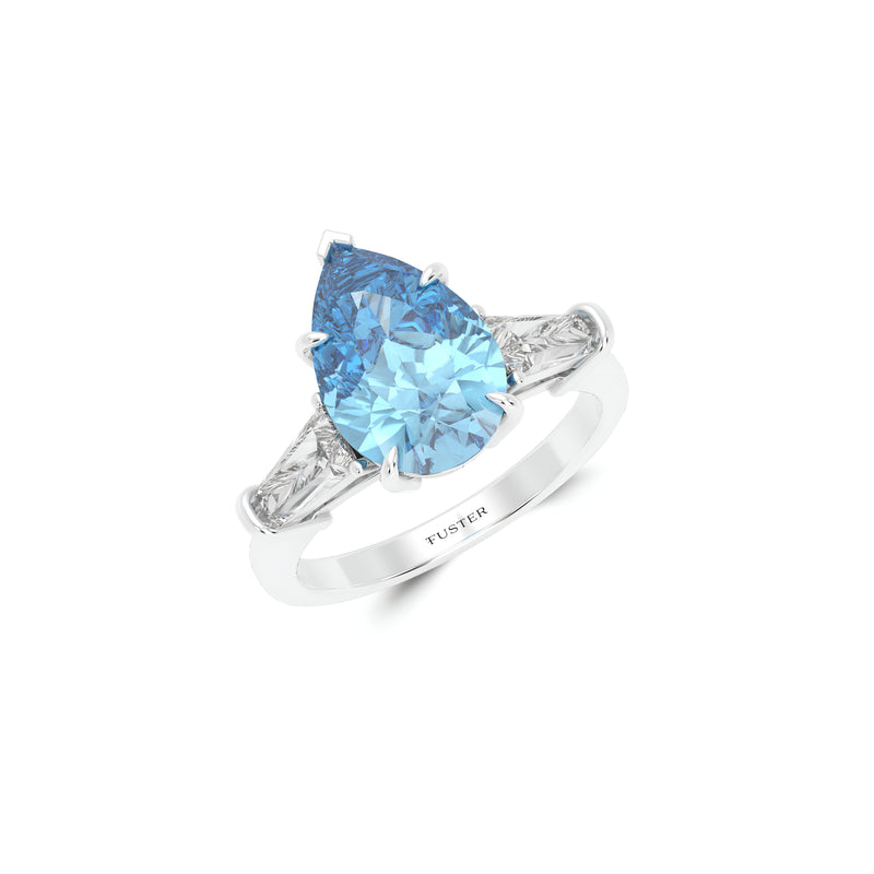 Promise Blue Diamond Pear Cut High Jewellery Ring