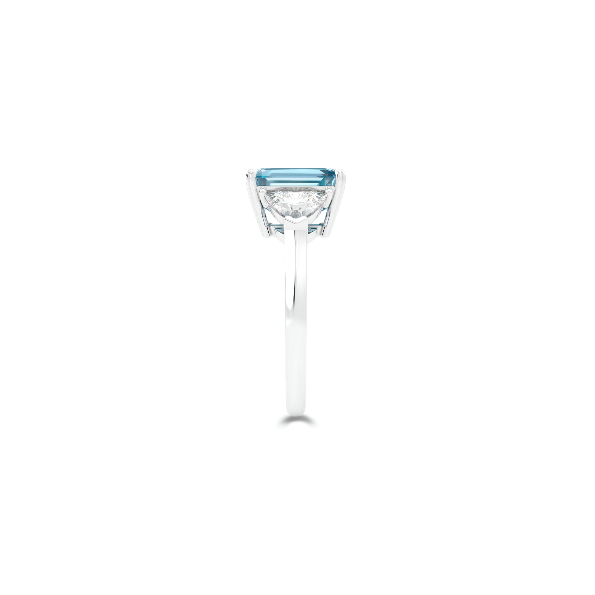 Promise Blue Diamond Emerald Cut High Jewellery Ring