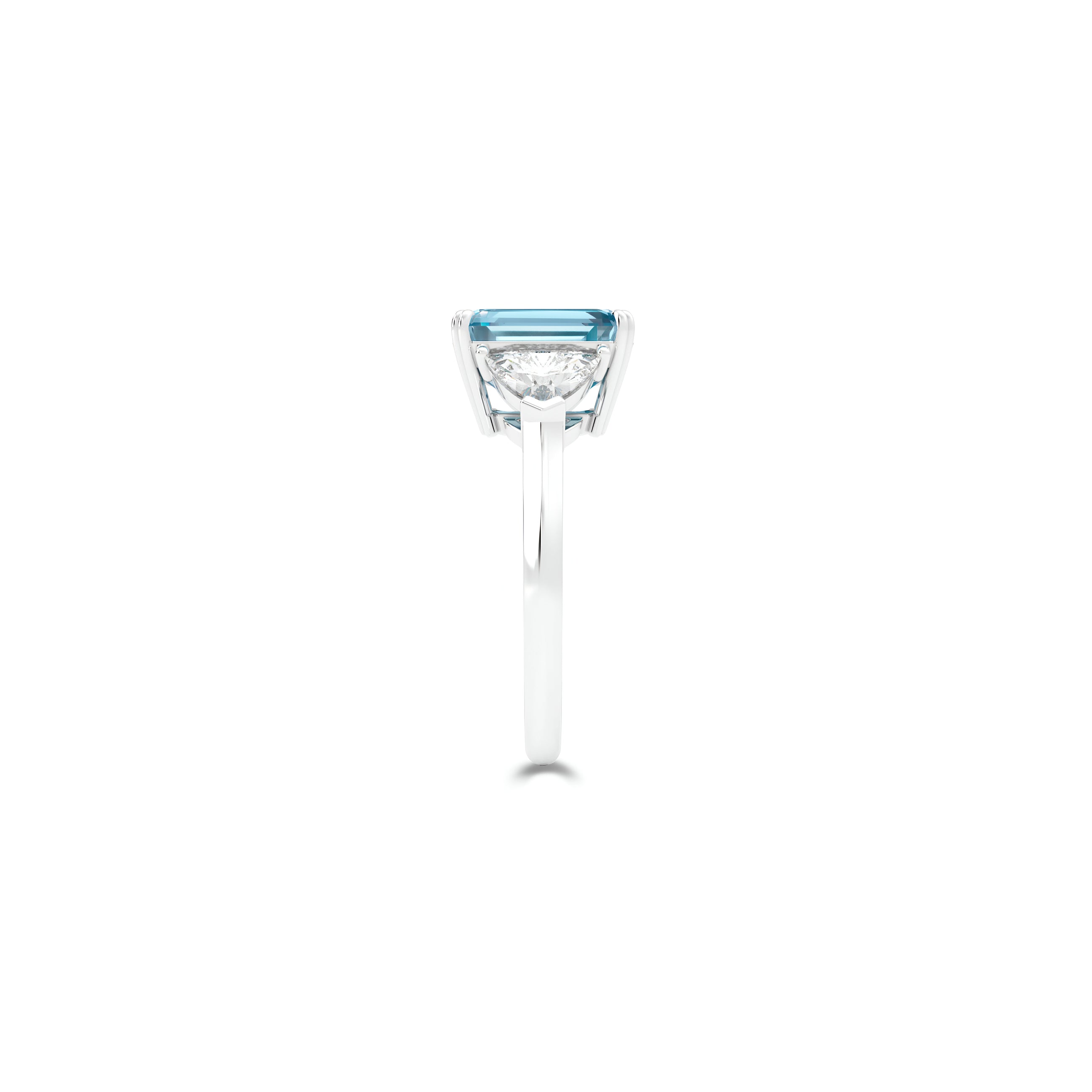 Promise Blue Diamond Emerald Cut High Jewellery Ring