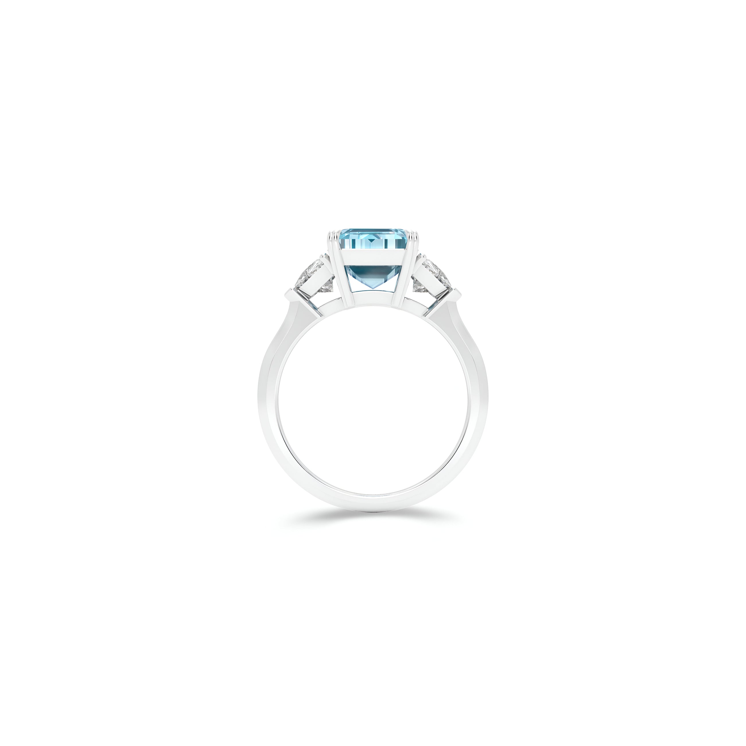 Promise Blue Diamond Emerald Cut High Jewellery Ring