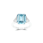 Promise Blue Diamond Emerald Cut High Jewellery Ring