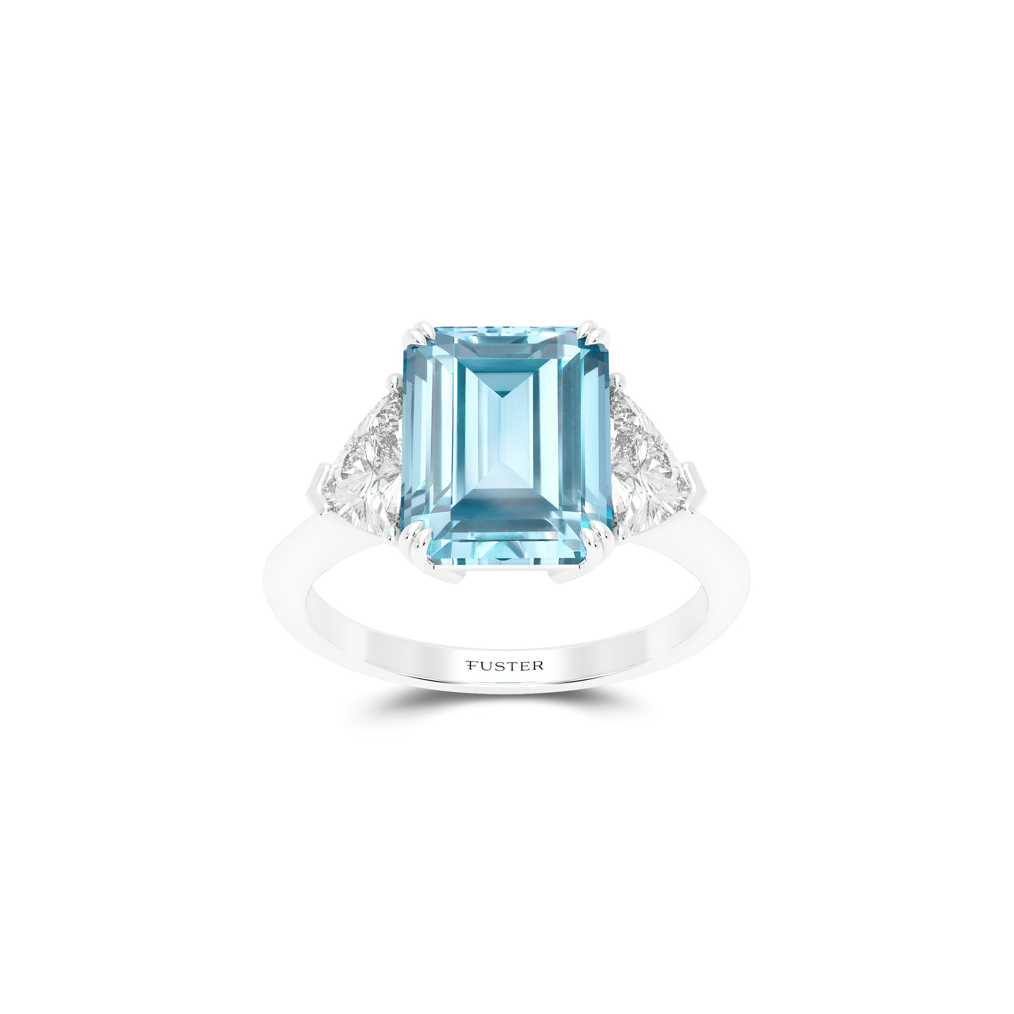Promise Blue Diamond Emerald Cut High Jewellery Ring