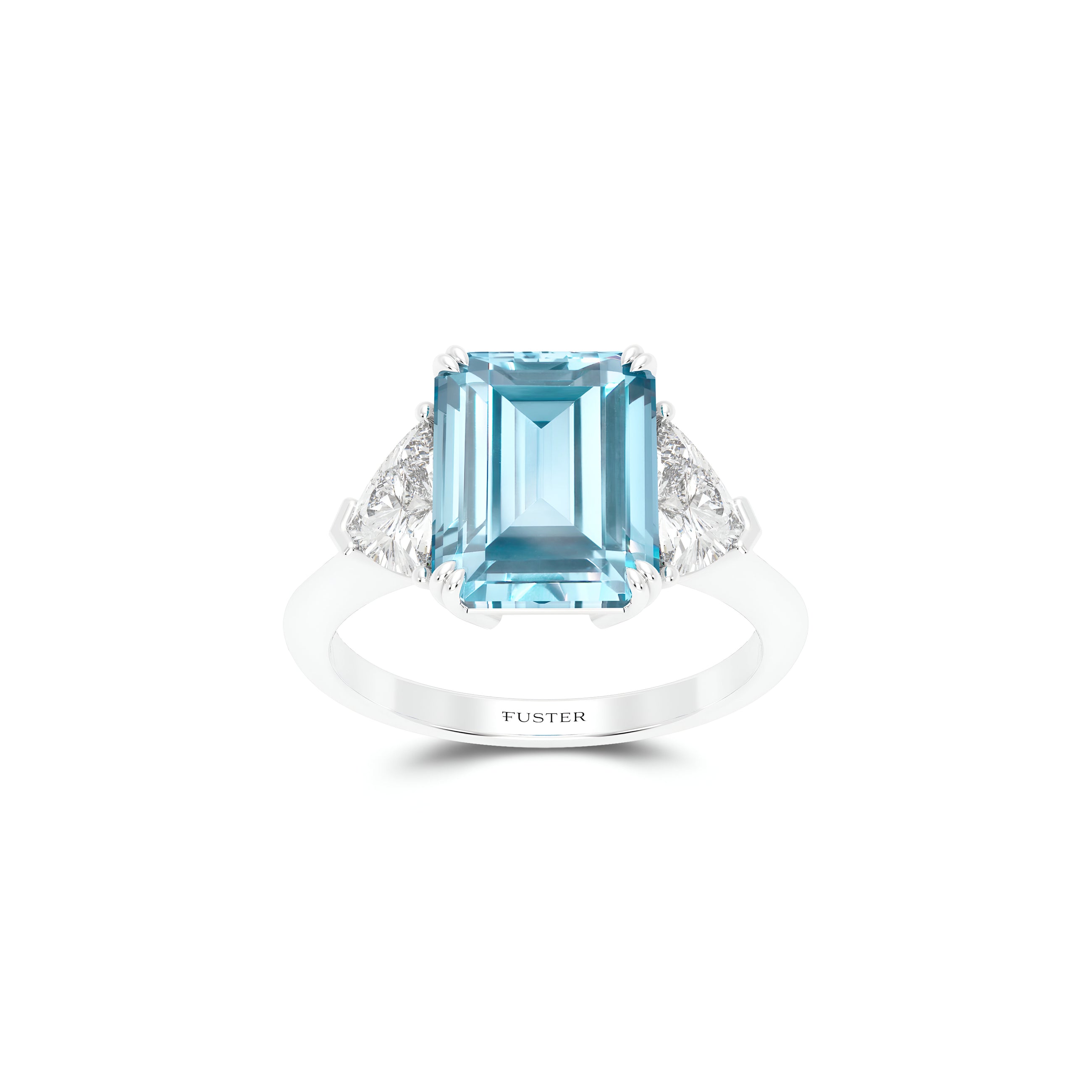 Promise Blue Diamond Emerald Cut High Jewellery Ring