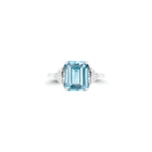 Promise Blue Diamond Emerald Cut High Jewellery Ring
